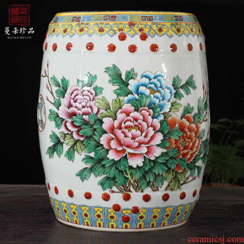 Hand made peony porcelain who famille rose porcelain who gorgeous riches and honor peony porcelain who