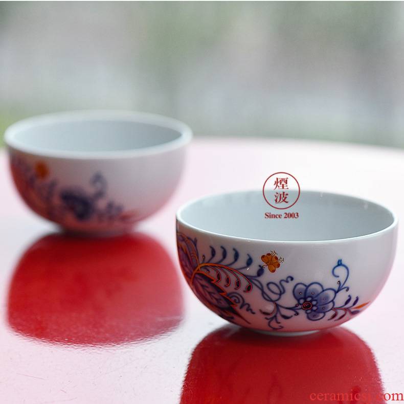 German mason mason meisen porcelain hand - made of golden onion kung fu tea sets sample tea cup tea cups
