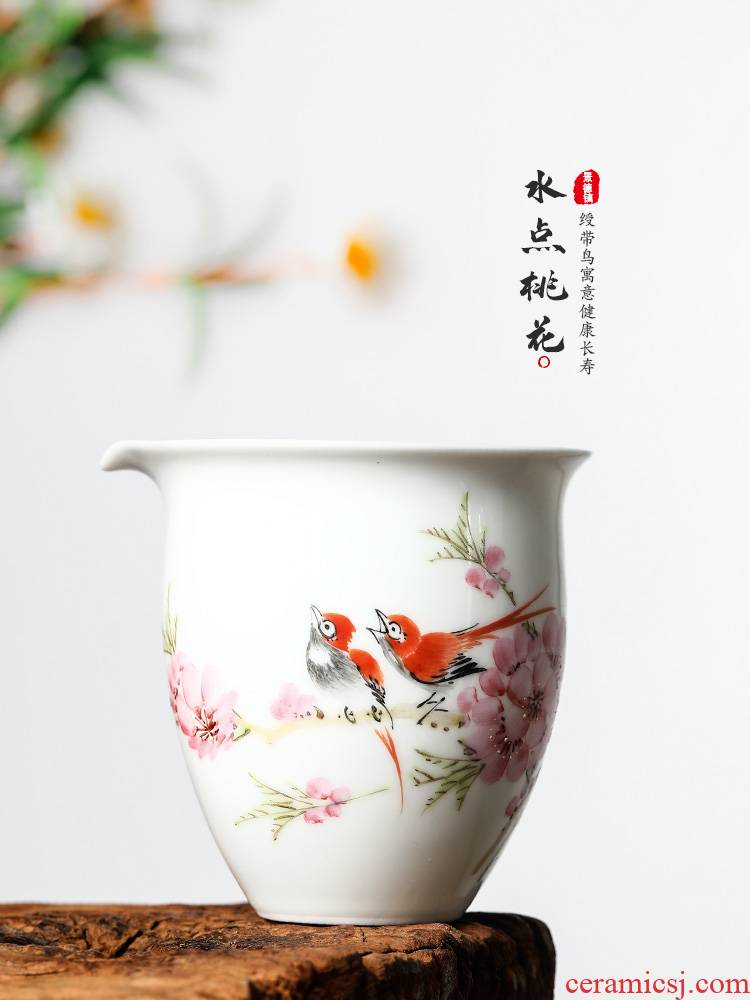 Xu, Jiaxing hand - made water at peach blossom put jingdezhen ceramic fair keller kung fu tea accessories tea is tea in the cup