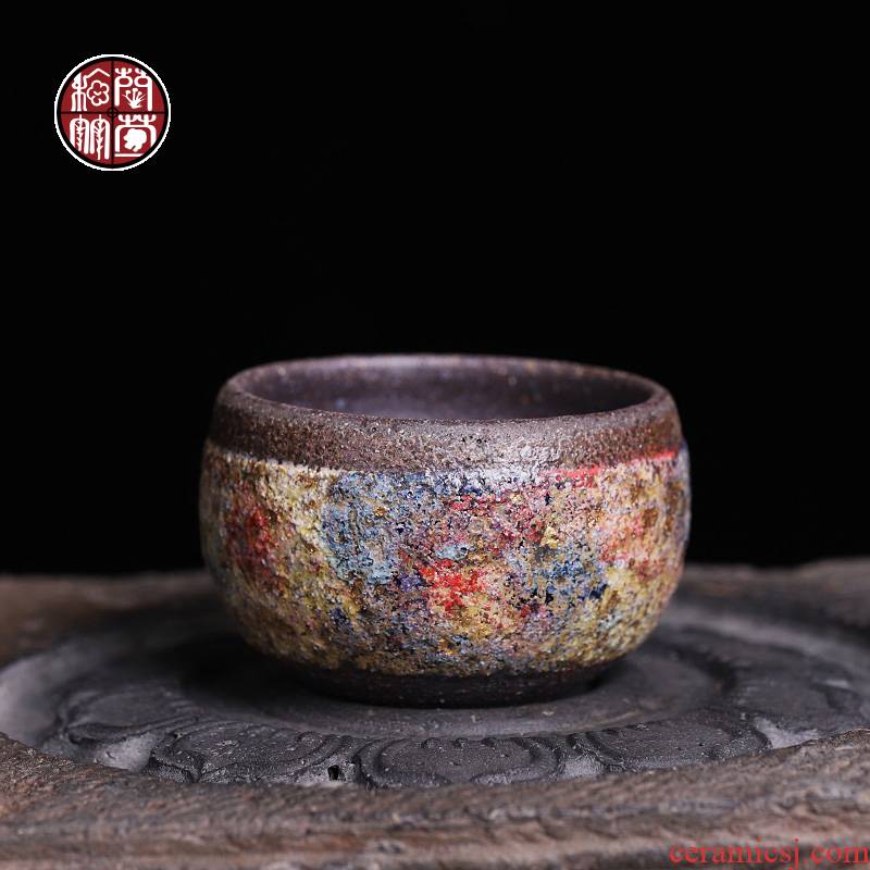 Rock ore iron tire master cup single CPU who the pottery famous museum in same old Rock kunfu tea cup