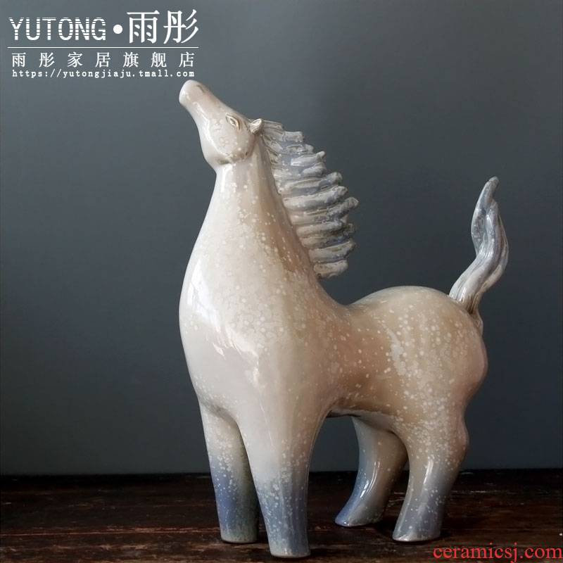 Jingdezhen ceramic its horse furnishing articles ornaments up porcelain creative living room home handicraft furnishing articles
