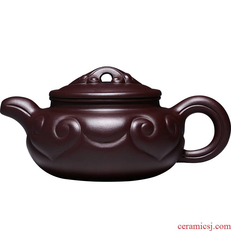 Shadow at yixing masters are it undressed ore purple mud all hand satisfied antique teapot tea set HNYY