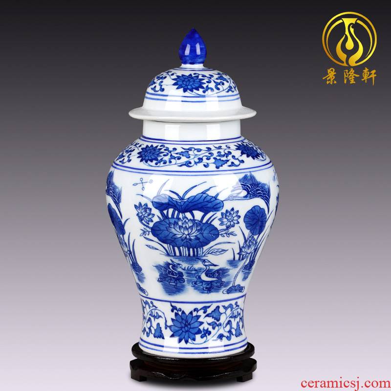 Jingdezhen ceramics archaize general storage tank jar airtight canister caddy fixings household act the role ofing is tasted furnishing articles in the living room