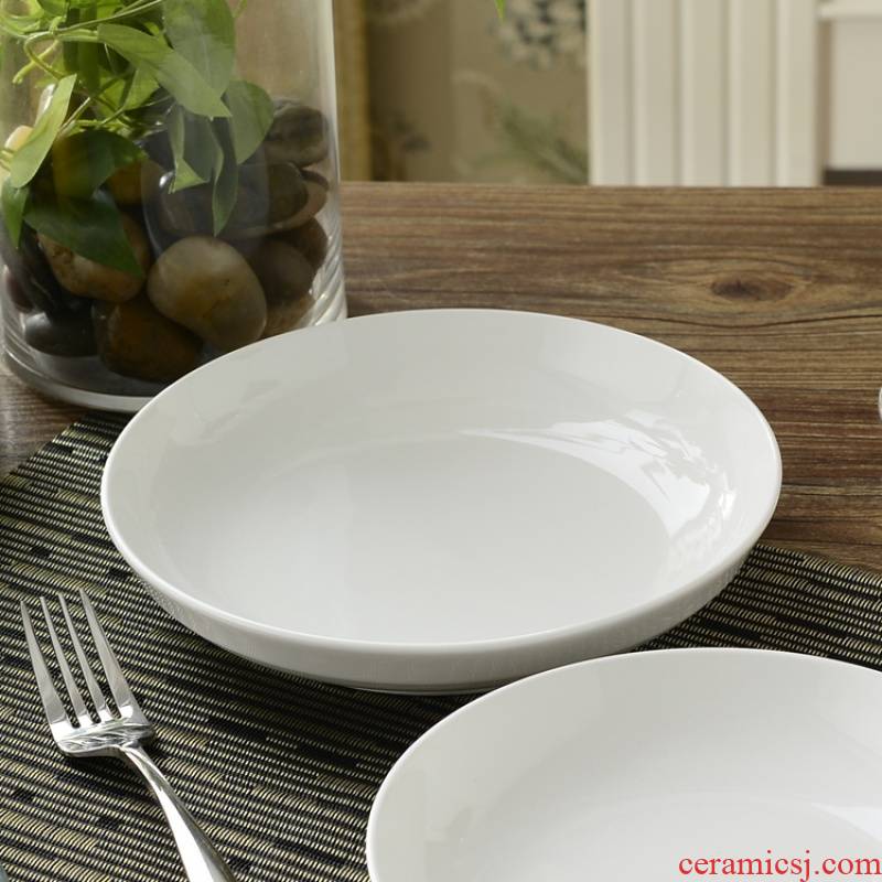 8910 inches of household ceramics tableware grail white pepper fish head pan hold food dish deep dish Fried good cuisine