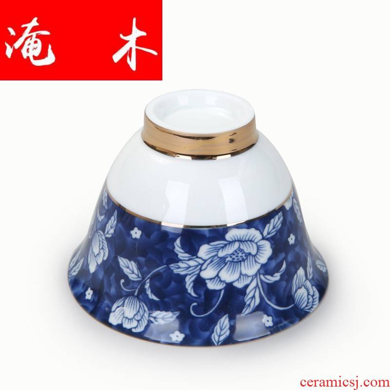 Flooded the see colour blue and white wood jingdezhen tureen ceramic only three bowls of kung fu tea set large tea cups to use