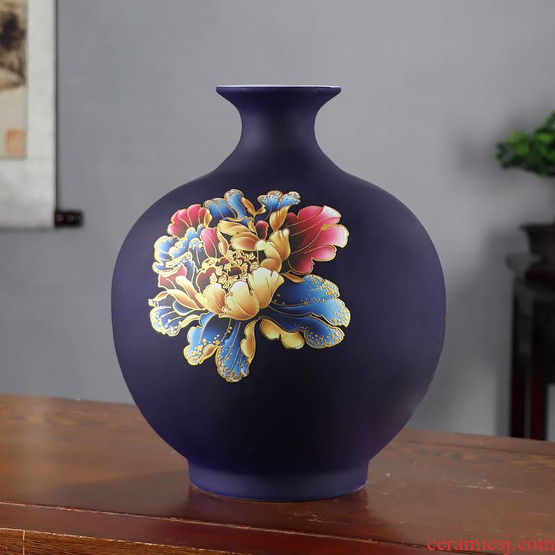 Blooming flowers inferior smooth jingdezhen ceramics vase home furnishing articles sitting room of Chinese style household flower arranging decorative arts and crafts