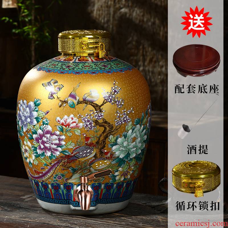 5 jins of jingdezhen ceramic jars bottle is empty wine bottles of archaize mercifully it seal cylinder 20 jins 10 jins of 50 kg