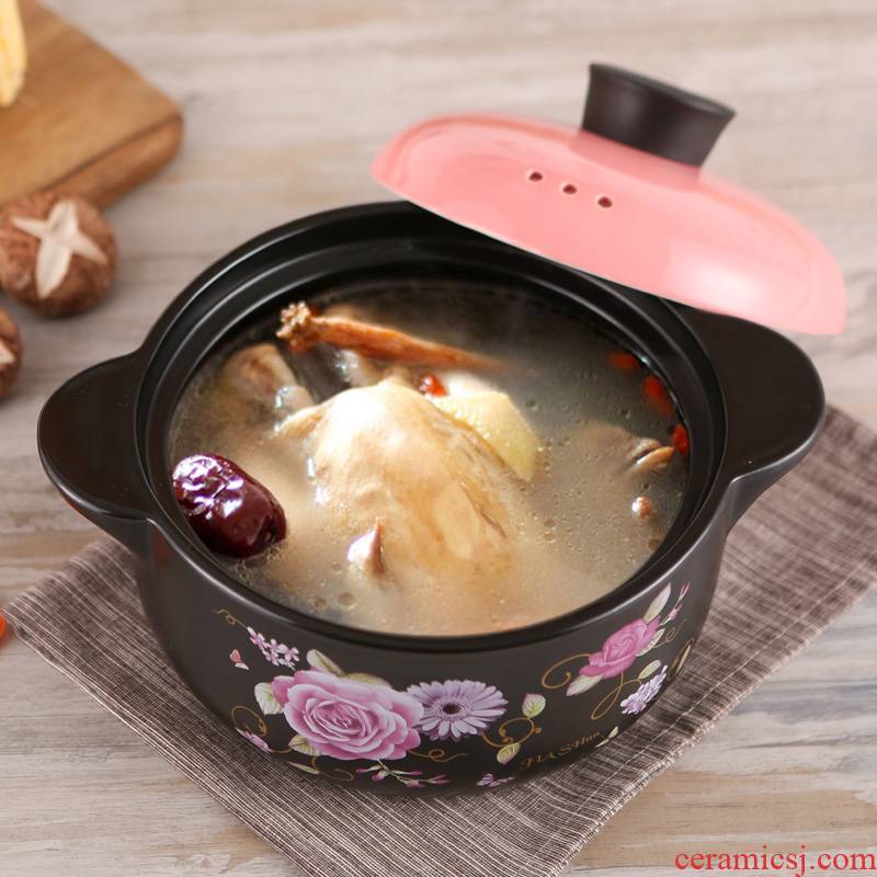 Earthenware pot soup special household gas induction cooker simmering saucepan small ceramic casserole high temperature resistant cooker ltd.