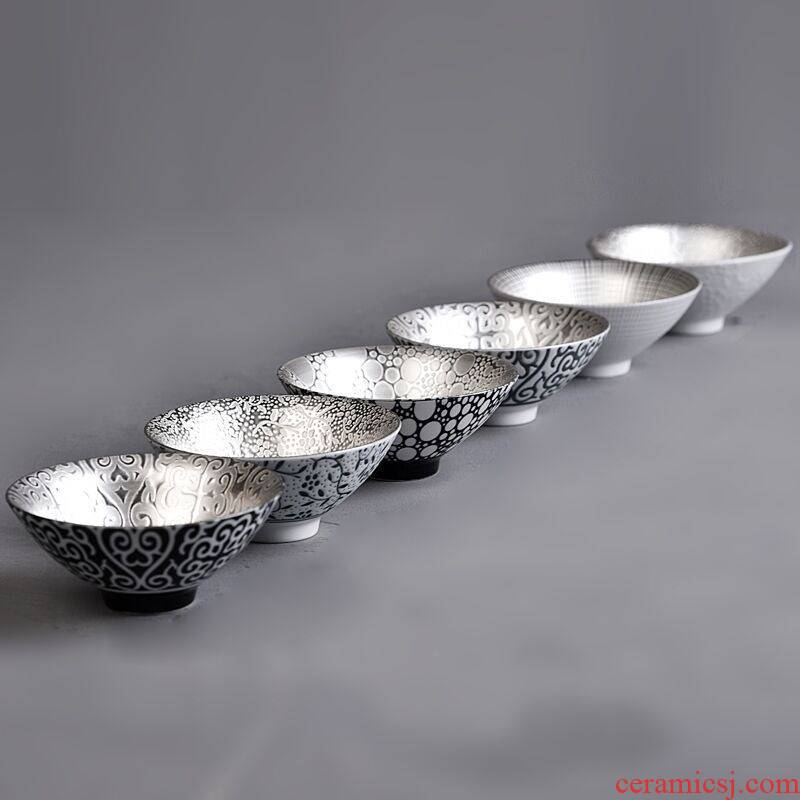 999 sterling silver, silver cup bladder kung fu coppering. As ceramic masters cup sample tea cup silver cup hat to glass cups