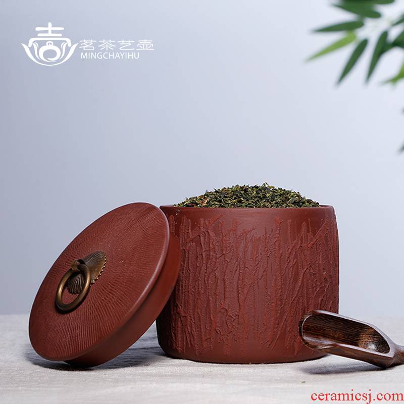 Shadow at yixing purple sand tea pot medium storage tank is pure manual sealing as cans kunfu tea MCYH red green tea