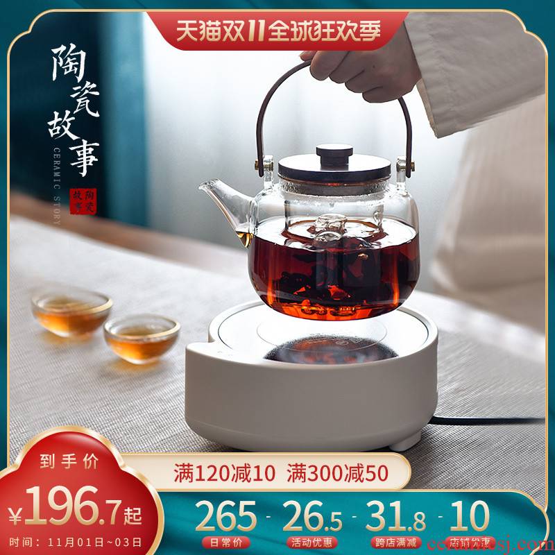 Glass ceramic story steam cooked this teapot household electric TaoLu tea tea stove kung fu tea kettle suit