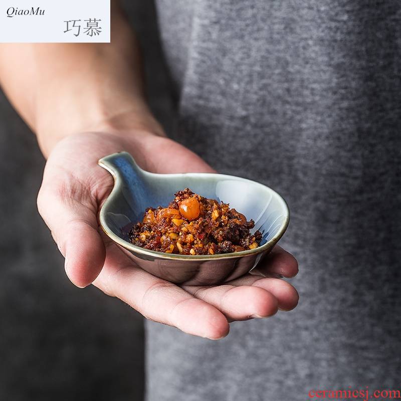 Qiam qiao mu fashion creative ceramic tableware suit Japanese Korean dish plate express little fish dish dish of sauce