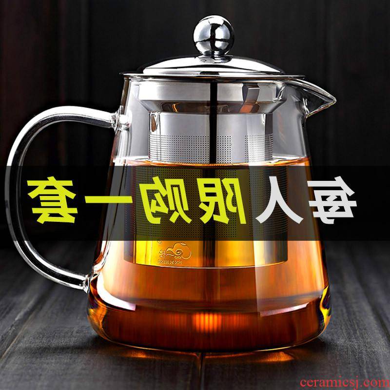 The kitchen single pot electricity TaoLu cooking pot set high temperature resistant glass tea pu - erh tea with household kettle thickening