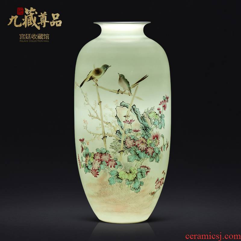 The Master of jingdezhen ceramics hand - made to live and work in peace and contentment bottles of Chinese style living room TV ark, flower arranging porch is decorated furnishing articles
