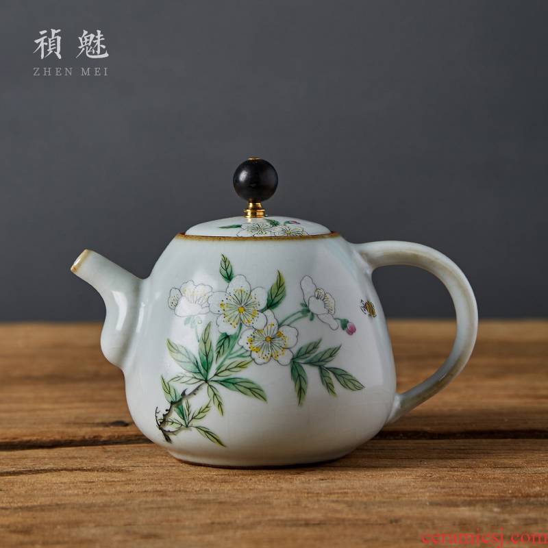 Shot incarnate the jingdezhen ceramic your up hand - made teapot kung fu tea set household filter teapot slicing can be raised