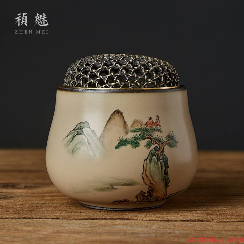 Shot incarnate your up on hand - made scenery censer jingdezhen ceramic kung fu tea set with parts cicada fancy there are scented