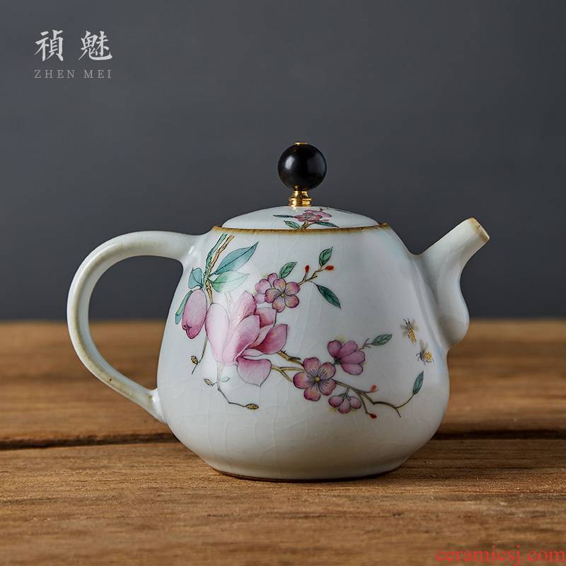 Shot incarnate your up on hand - made yulan jingdezhen ceramic teapot kung fu tea set household filter teapot