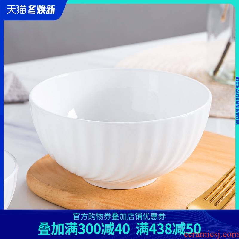 White ipads China bowl of soup bowl of creative move household single job single Chinese ceramic Nordic microwave oven is available