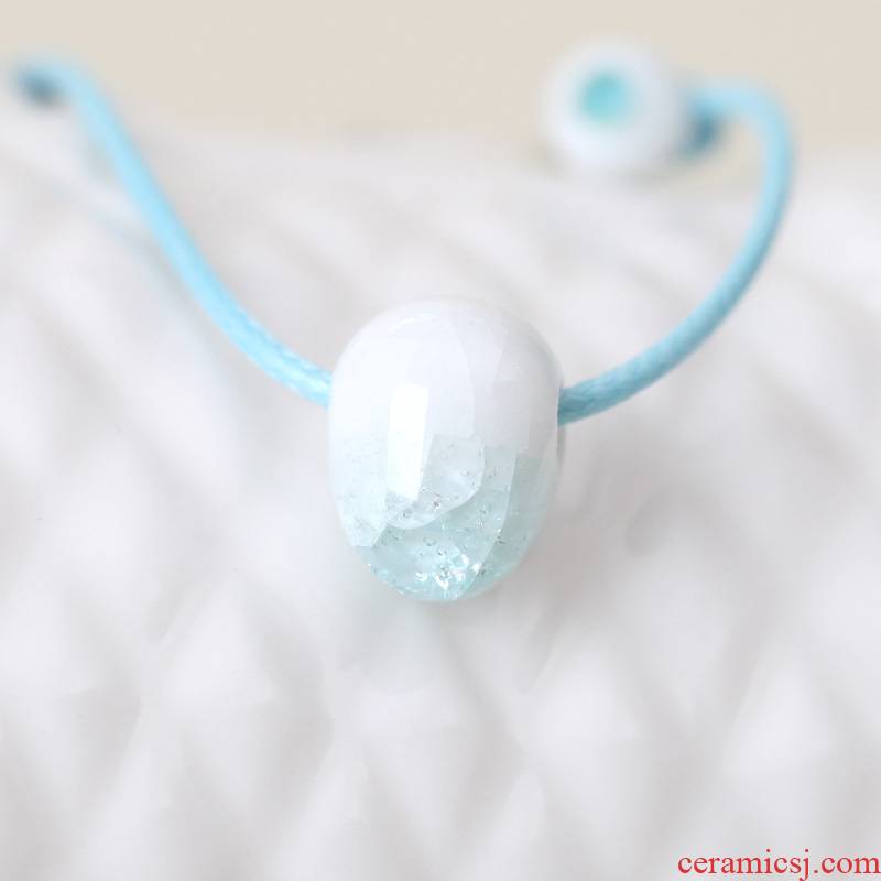 QingGe pure heart of jingdezhen glaze ice crack necklace contracted pure gift set named "supply"