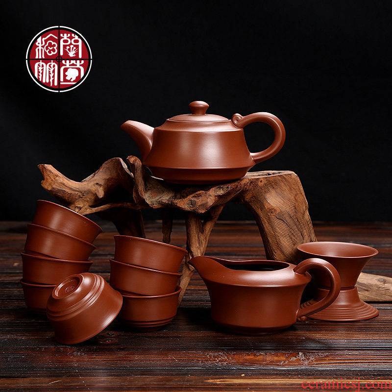 Violet arenaceous kung fu tea set kit home tea full restore ancient ways are it cup set a complete set of the custom office