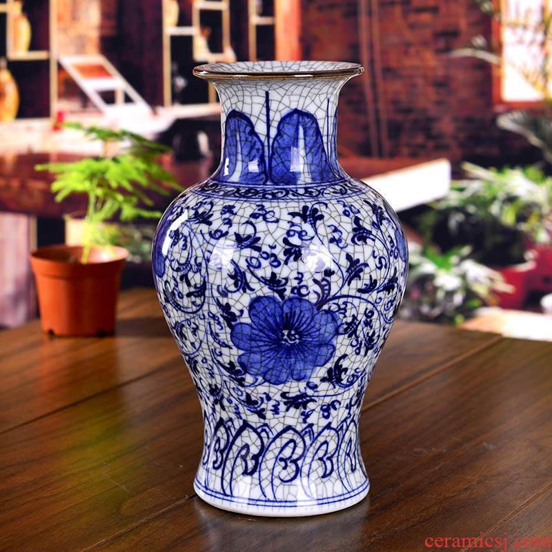 Hand draw archaize of blue and white porcelain up jingdezhen ceramics slicing crafts vase household act the role ofing is tasted, the living room