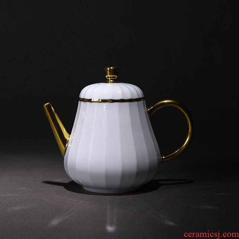 Red xin all manual its Vincent the muzzle pot hand set Jin Gongfu teapot CiHu pore water on the ball