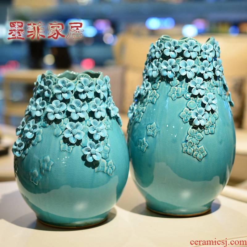 Creative ceramic vase furnishing articles Nordic I and contracted sitting room porch TV cabinet table wine accessories furnishing articles