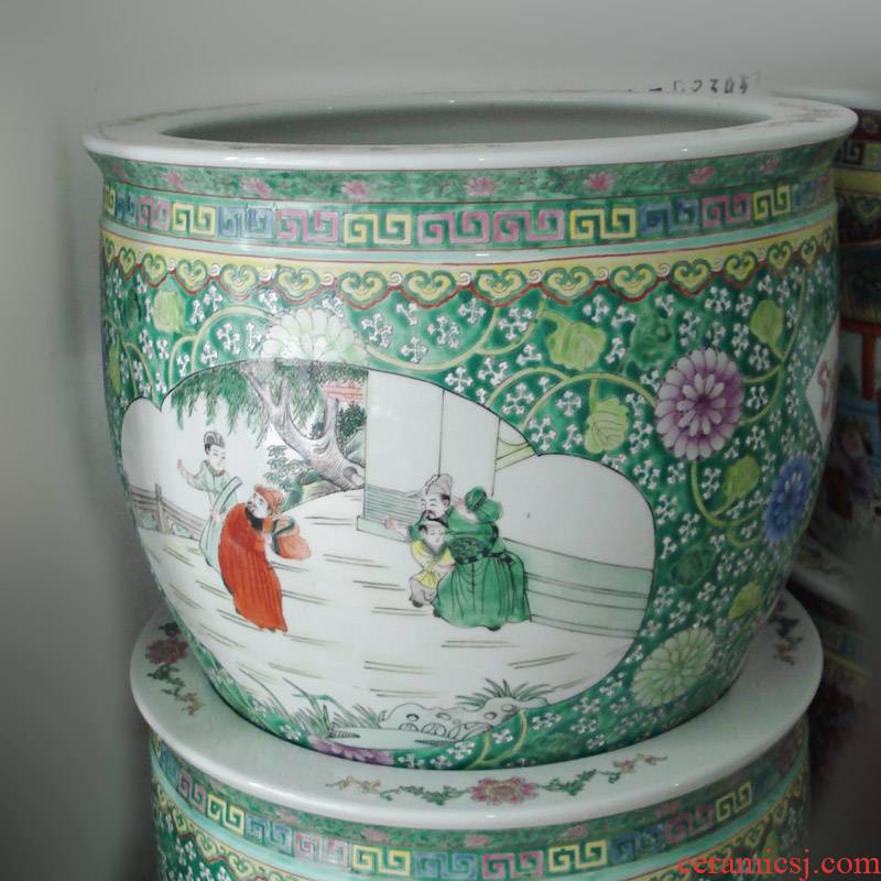 Jingdezhen hand - made pastel antique ancient porcelain cylinder cylinder Jingdezhen porcelain enamel chains