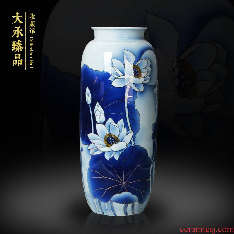 High - grade hand - made works of traditional Chinese style the see colour blue and white porcelain vase study was sitting room adornment handicraft furnishing articles