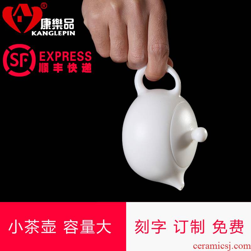 Recreation character biscuit firing white porcelain beauty pot of ceramic teapot small single pot of kung fu tea accessories teapot