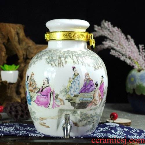 20 jins 30 jins 10 jins of jingdezhen ceramic jar it hip jugs to lock mercifully jars