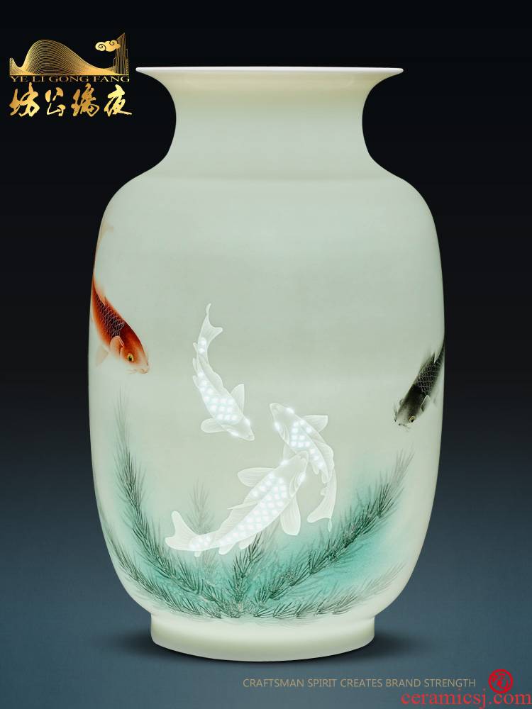 Jingdezhen ceramics furnishing articles every year more than lucky bamboo vase household of Chinese style flower arrangement sitting room adornment ornament
