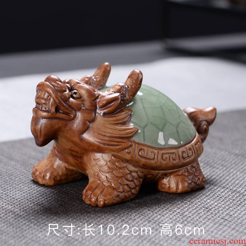 Elder brother up spoil furnishing articles purple dragon turtle tea to raise creative toad tea tea tea tray tea accessories accessories play your up