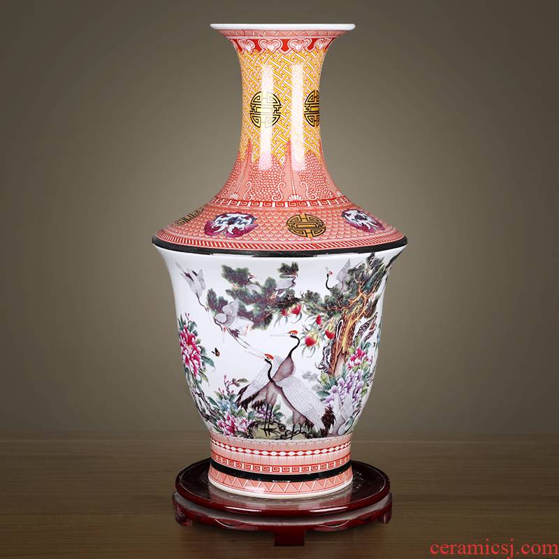 Jingdezhen ceramic flowers large antique vase vases, flower arranging modern new Chinese style home sitting room adornment is placed
