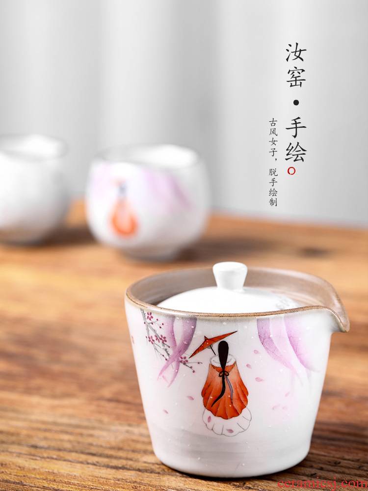 Kombucha tea hand grasp anti hot teapot lid to use pure manual your up hand - made jingdezhen tea large tea cups
