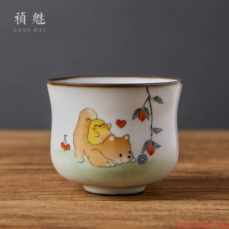 Shot spirit 's hand of spoil your up with jingdezhen ceramic cups the kung fu tea set sample tea cup personal single CPU master CPU