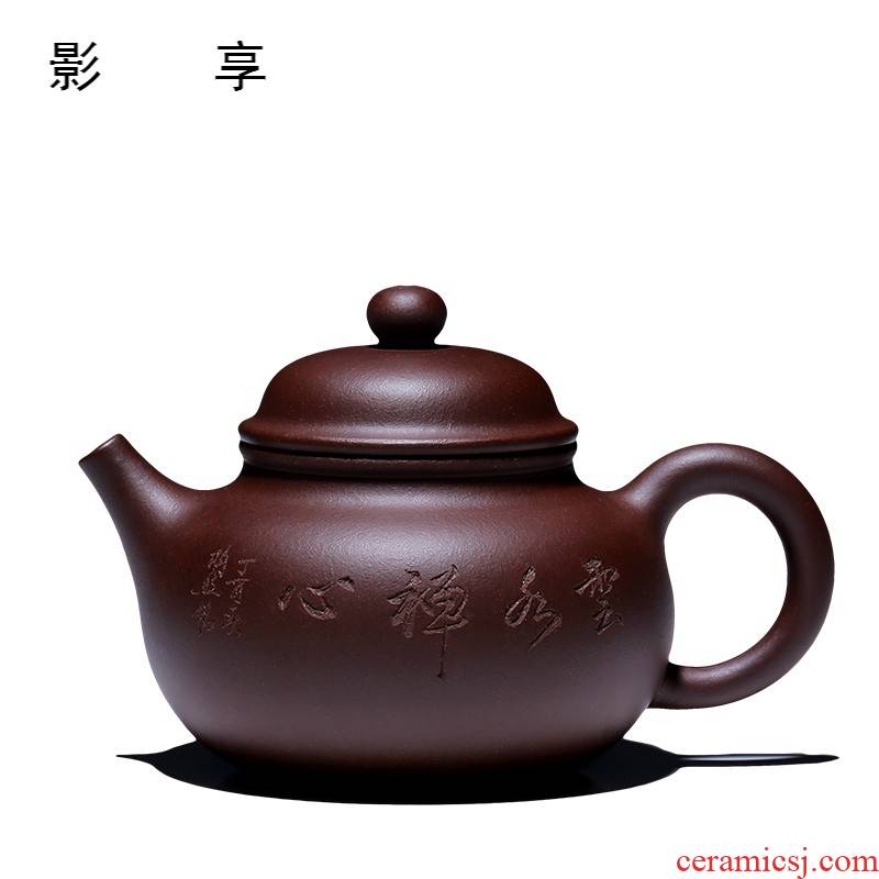 Shadow at yixing undressed ore pure manual it working quality goods famous boutique teapot household kung fu tea set for days