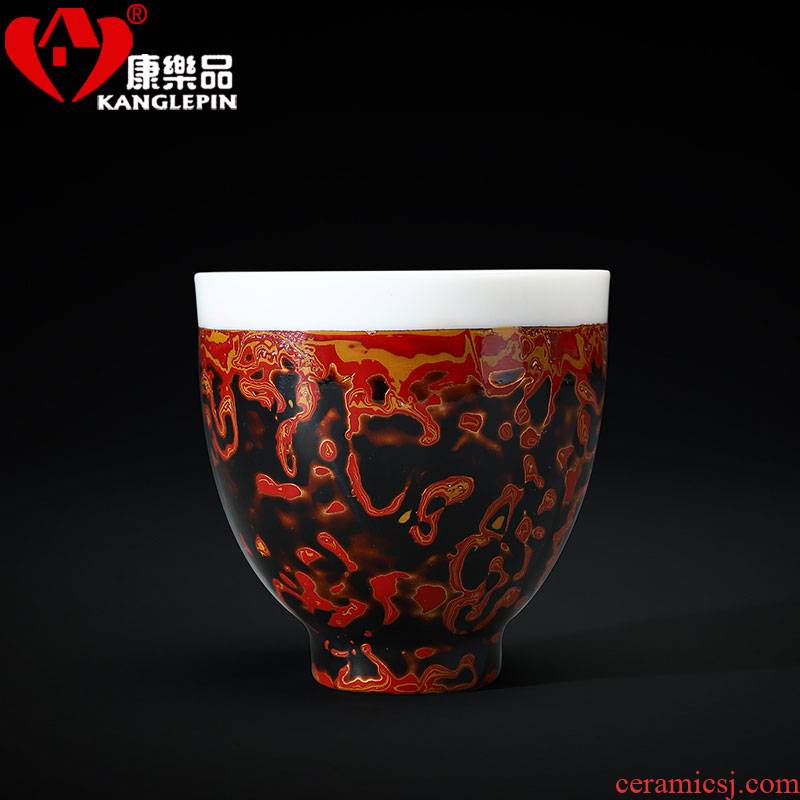 Lacquer tea pure manual recreation natural Chinese Lacquer suet jade white porcelain cups ceramic treat cup restoring ancient ways