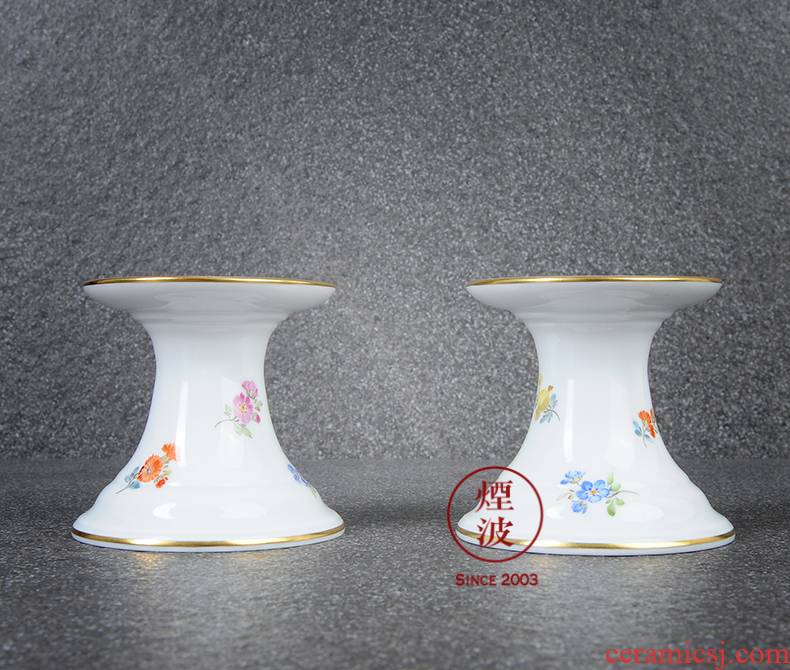 German mason mason meisen new clipping colorful flower porcelain based power dinner candles candlestick deck