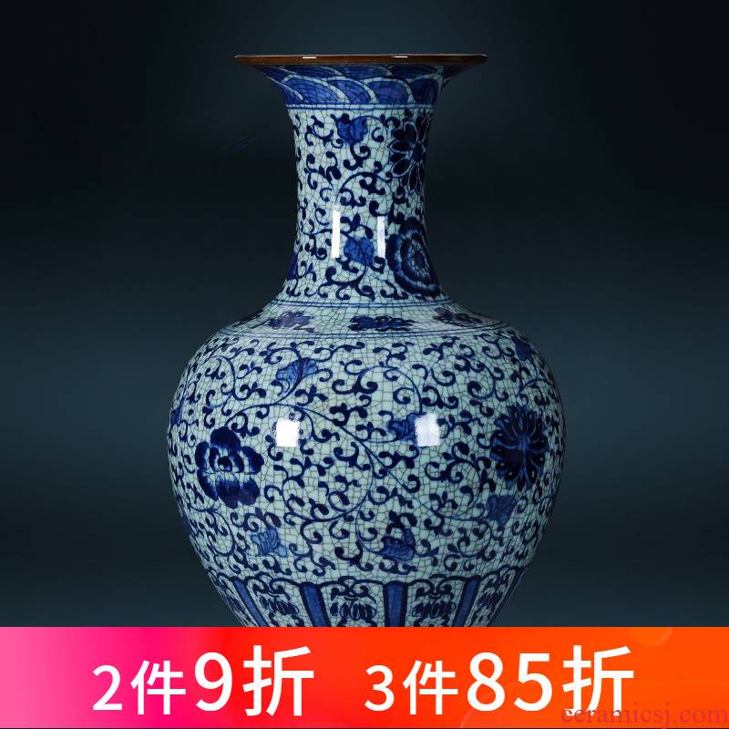 Archaize of jingdezhen porcelain ceramic hand - made porcelain up vase large furnishing articles home sitting room adornment restoring ancient ways