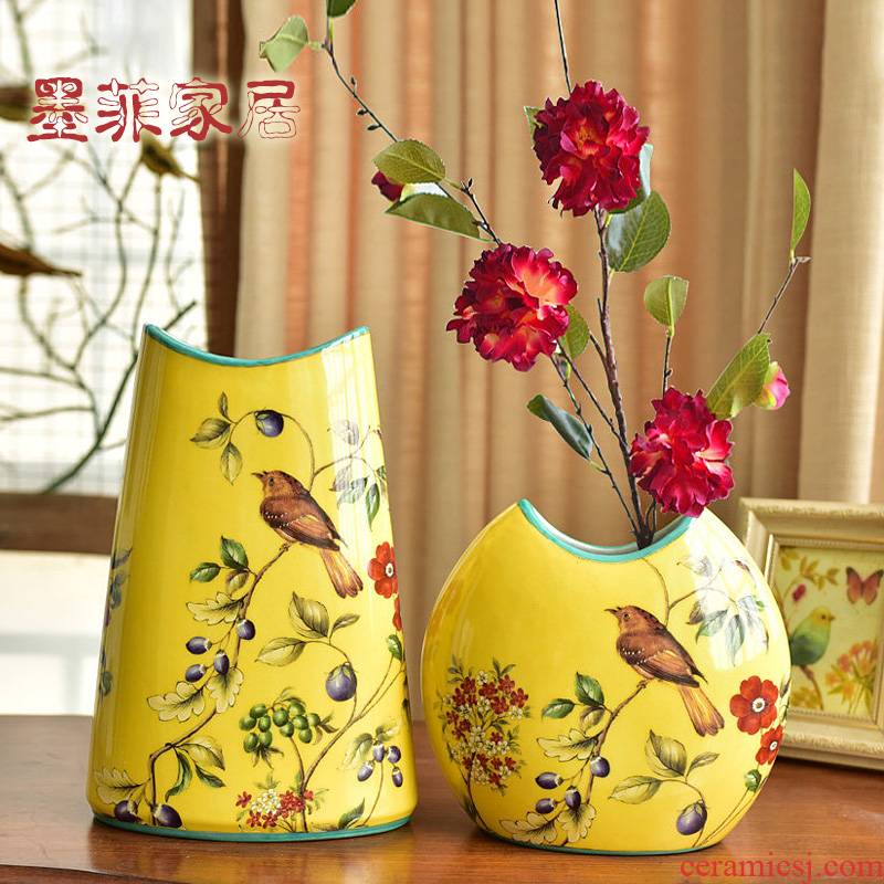 Hand - made ceramic furnishing articles of the new Chinese style household act the role ofing is tasted American TV ark, sitting room porch ark decoration decorative vase