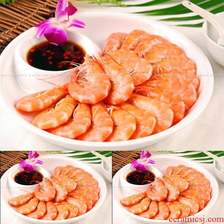 Water dumplings dribbling vinegar dish rounded rectangle home hotel creative ceramic rapeseed sushi plates with shrimp dish