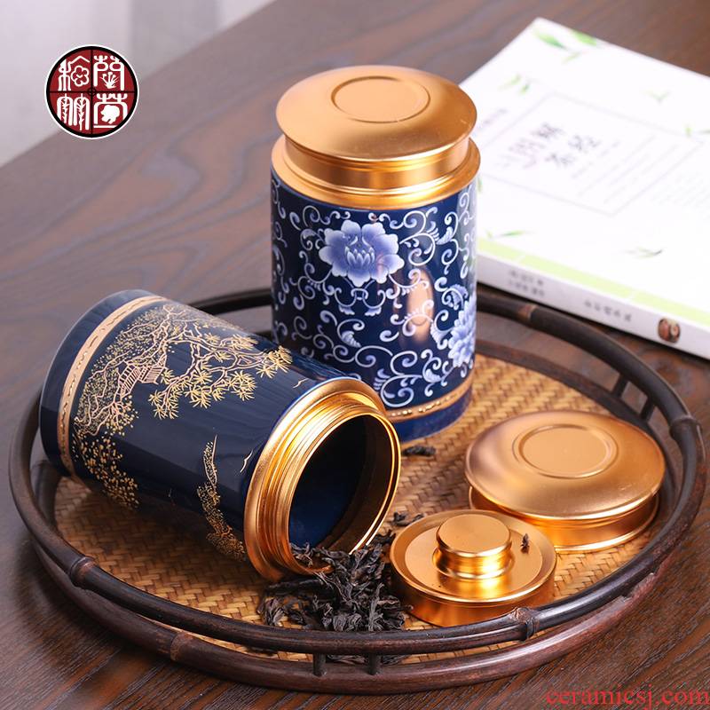 The Mini caddy fixings travel small POTS with portable moistureproof loose tea as cans ceramic storage tank general restoring ancient ways