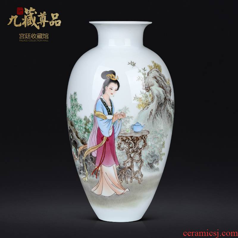 Jingdezhen ceramics dong - Ming li hand - made had Chinese style living room TV ark, flower arranging decoration as furnishing articles