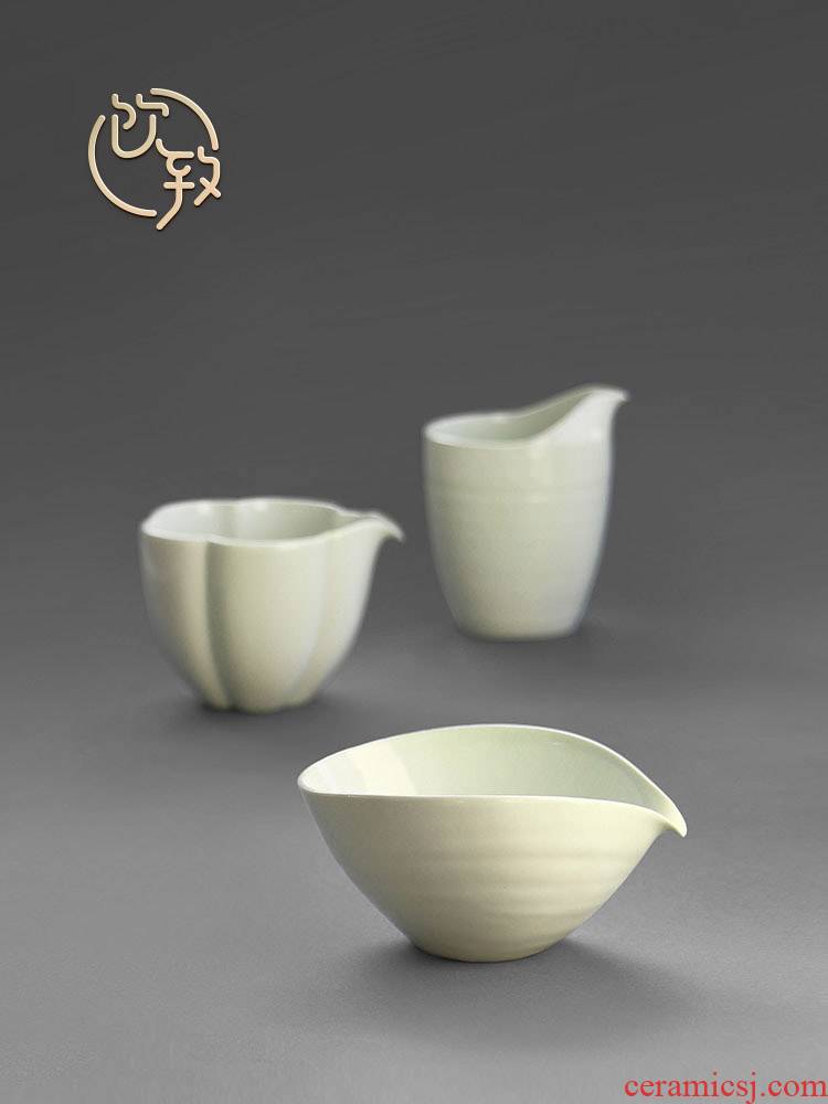 Ultimately responds to the secret glaze jingdezhen Japanese points fair keller of tea ware ceramic checking retro kunfu tea sea a single CPU