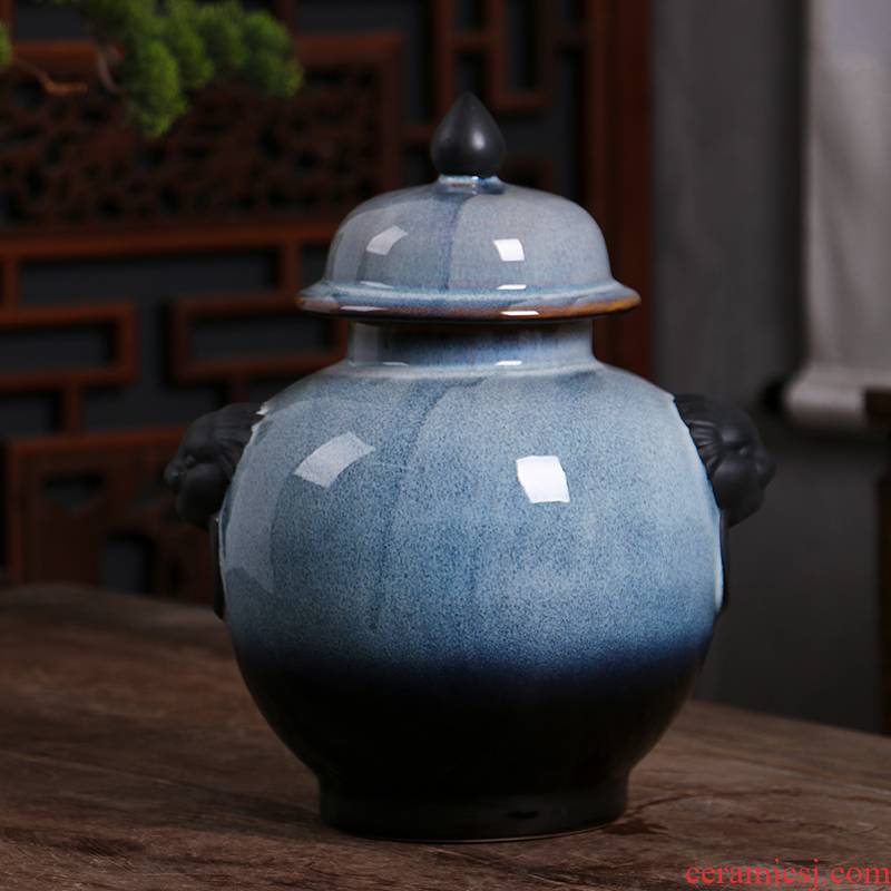 Jingdezhen ceramic jars jugs 5 jins of an empty bottle with Chinese style hip household sealed empty bottles of liquor bottles gift box