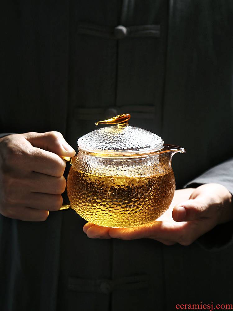 One small hammer glass teapot electricity TaoLu boiled tea tea bags are transparent single separation of tea kettle