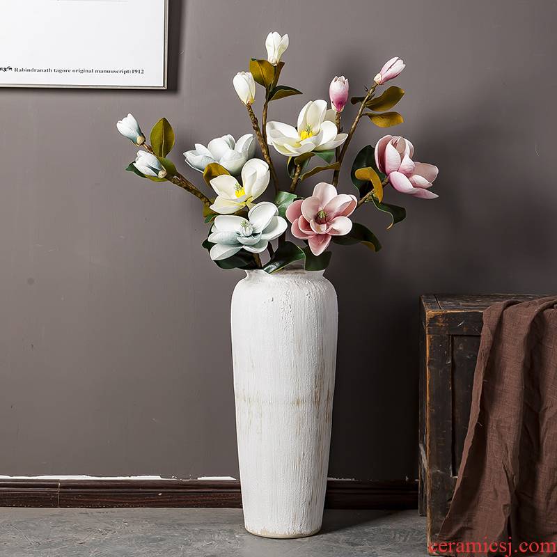 European creative ceramic vases, I and contracted household decorative dried flowers white vases, flower arranging ground large furnishing articles