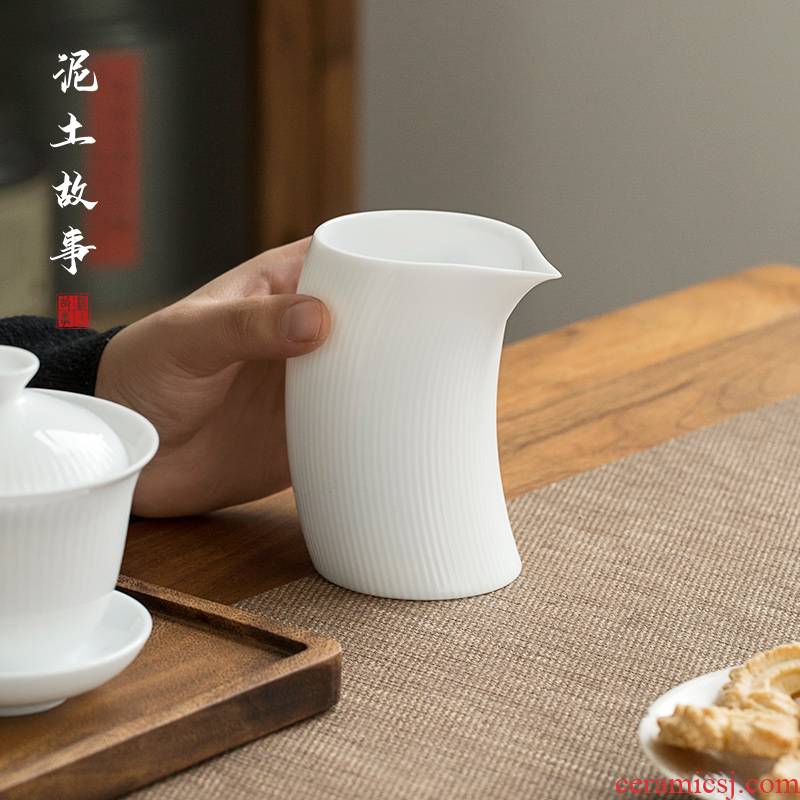 Sweet white glaze of jingdezhen porcelain ceramic fair keller tea accessories and tea cup and cup points) a cup of tea