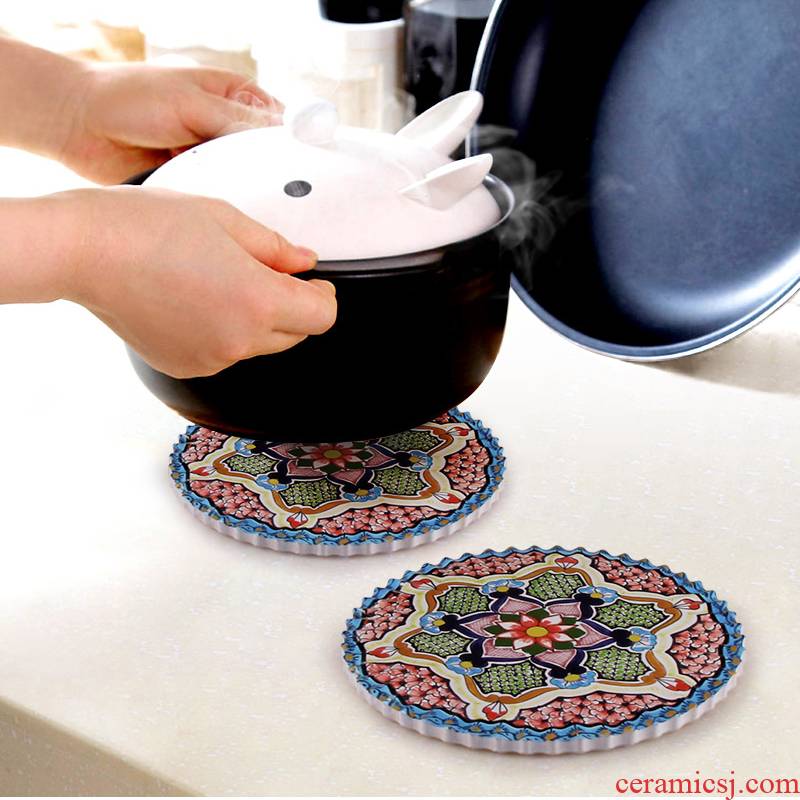 Creative ceramic pot pad appearance level beauty apparatus table mat necessities Turkish customs against the hot heat preservation and heat insulation mat mat